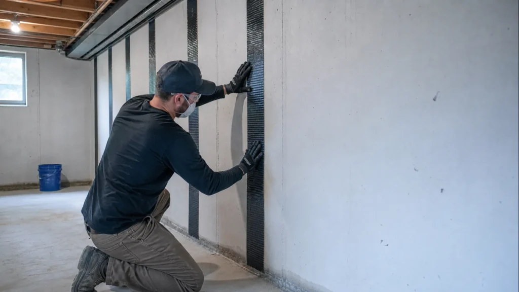 When CarbonArmor Wall Stabilization May Fit a Boonville Basement — realistic Boonville, Indiana foundation service scene
