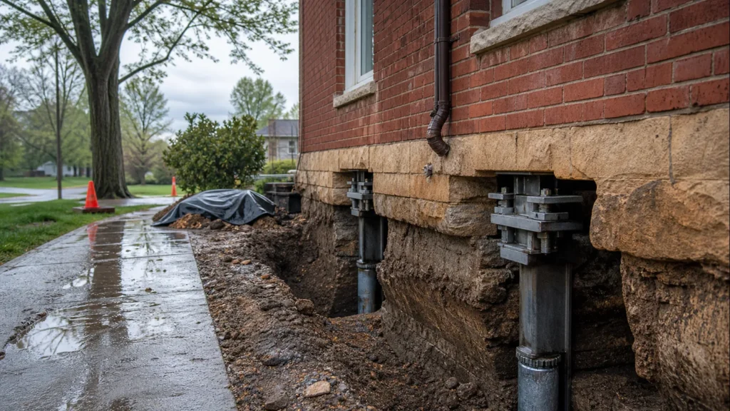 Steel Push Piers for Boonville Foundations: A Practical Guide — realistic Boonville, Indiana foundation service scene