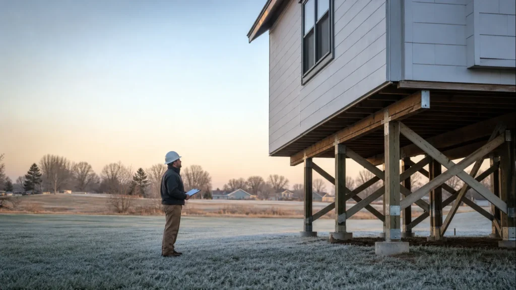 Elevated Pilings and Stilts Foundation Repair in Boonville — realistic Boonville, Indiana foundation service scene